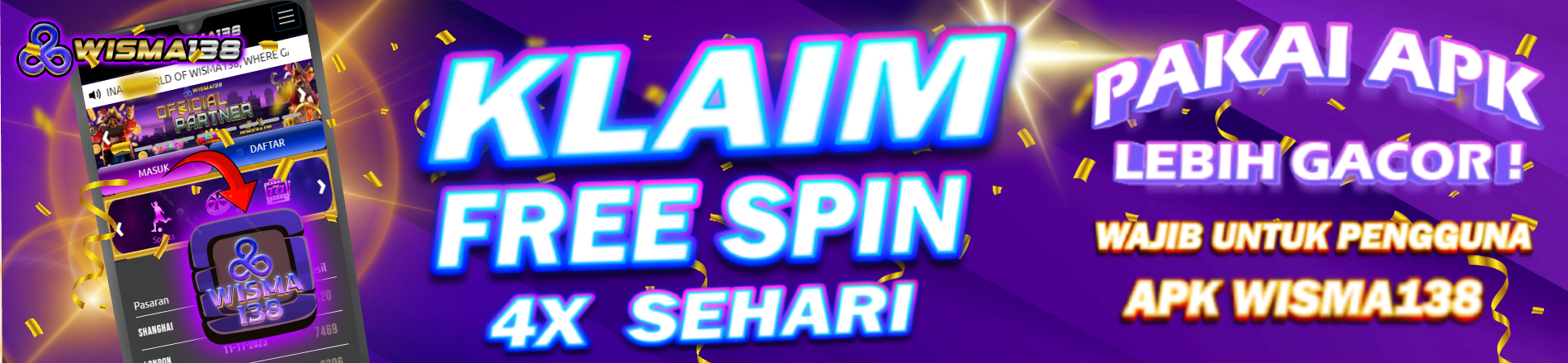 FREESPIN APK WISMA138